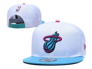 NBA Miami Heat New Era White Light Blue 9FIFTY Snapback Hat 2052