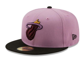 NBA Miami Heat New Era Pink Black 9FIFTY Snapback Hat 2051