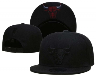 NBA Chicago Bulls New Era Black On Black 9FIFTY Snapback Hat 2179