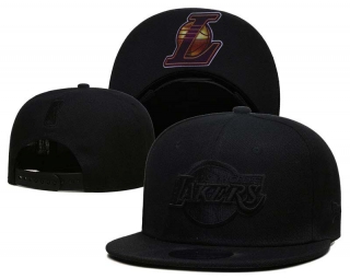 NBA Los Angeles Lakers New Era Black On Black 9FIFTY Snapback Hat 2096