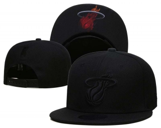 NBA Miami Heat New Era Black On Black 9FIFTY Snapback Hat 2054