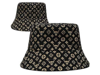 Wholesale Louis Vuitton Black Gold Bucket Hats 7001