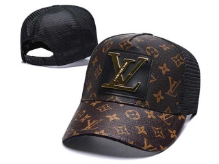 Discount Louis Vuitton Brown Black Trucker Mesh Snapback Hats 7009 For Sale