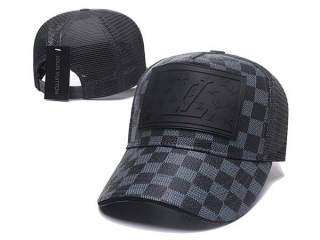 Discount Louis Vuitton Silver Black Trucker Mesh Snapback Hats 7014 For Sale