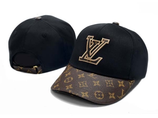 Discount Louis Vuitton Black Brown Curved Brim Adjustable Hats 7015 For Sale