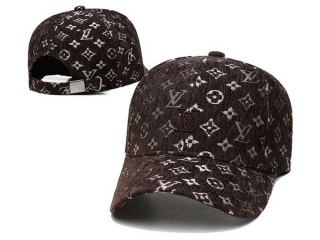 Discount Louis Vuitton Brown Curved Brim Adjustable Hats 7033 For Sale