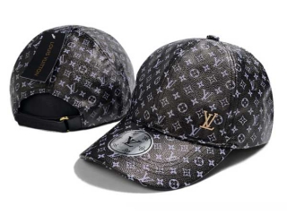 Discount Louis Vuitton Black Curved Brim Leather Adjustable Hats 7036 For Sale