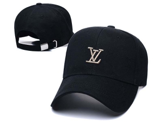 Discount Louis Vuitton Black Gold Curved Brim Adjustable Hats 7042 For Sale