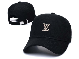 Discount Louis Vuitton Black Gold Curved Brim Adjustable Hats 7041 For Sale
