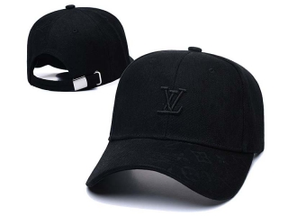 Discount Louis Vuitton Black On Black Curved Brim Adjustable Hats 7043 For Sale