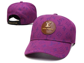Discount Louis Vuitton Dark Pink Curved Brim Adjustable Hats 7045 For Sale