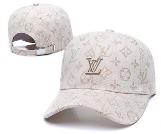Discount Louis Vuitton Cream Curved Brim Adjustable Hats 7044 For Sale