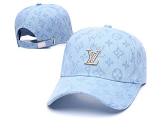 Discount Louis Vuitton Light Blue Curved Brim Adjustable Hats 7047 For Sale