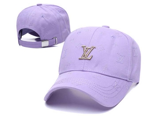 Discount Louis Vuitton Light Purple Curved Brim Adjustable Hats 7049 For Sale