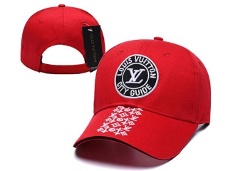 Discount Louis Vuitton Red Curved Brim Adjustable Hats 7052 For Sale