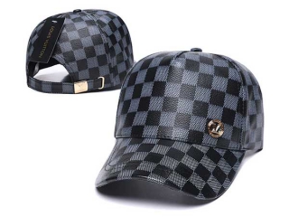 Discount Louis Vuitton Graphite Curved Brim Leather Adjustable Hats 7058 For Sale
