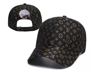 Discount Louis Vuitton Black Gold Curved Brim Adjustable Hats 7061 For Sale