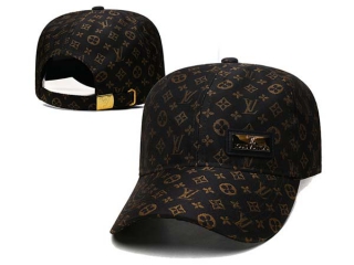 Discount Louis Vuitton Black Gold Curved Brim Adjustable Hats 7063 For Sale