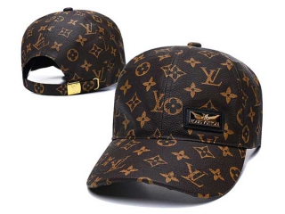 Discount Louis Vuitton Brown Curved Brim Adjustable Hats 7065 For Sale