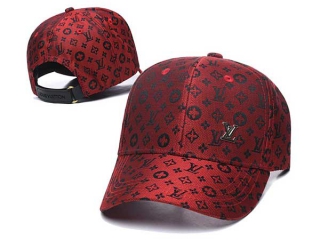 Discount Louis Vuitton Red Curved Brim Adjustable Hats 7068 For Sale