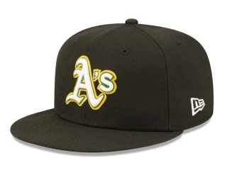MLB Oakland Athletics New Era Black White Logo 9FIFTY Snapback Hat 2019
