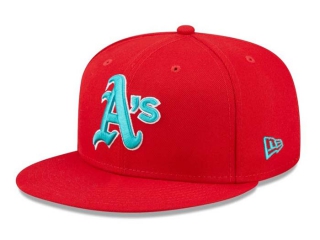 MLB Oakland Athletics New Era Red Blue Logo 9FIFTY Snapback Hat 2020
