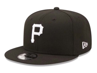 MLB Pittsburgh Pirates New Era Black White Logo 9FIFTY Snapback Hat 2007