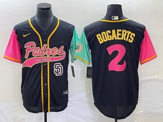 Men's San Diego Padres #2 Xander Bogaerts Black NEW 2023 City Connect Cool Base Stitched Jerseys