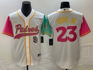 Men's San Diego Padres #23 Fernando Tatis Jr White NEW 2023 City Connect Cool Base Stitched Jersey
