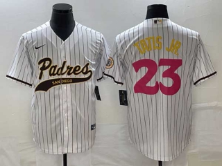 Men's San Diego Padres #23 Fernando Tatis Jr White NEW 2023 City Connect Stitched Cool Base Jersey