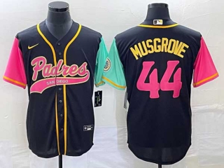 Men's San Diego Padres #44 Joe Musgrove Black NEW 2023 City Connect Cool Base Stitched Jerseys