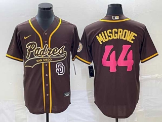 Men's San Diego Padres #44 Joe Musgrove Brown NEW 2023 City Connect Cool Base Stitched Jerseys