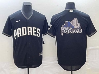 Men's San Diego Padres Blank Navy Big Logo With Patch Cool Base Stitched Baseball Jersey