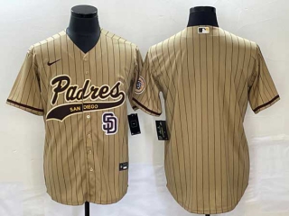 Men's San Diego Padres Blank Sand Brown Stitched Cool Base Baseball Jersey