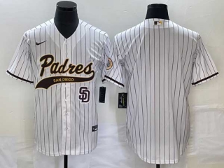 Men's San Diego Padres Blank White Cool Base With Patch Stitched Baseball Jerseys