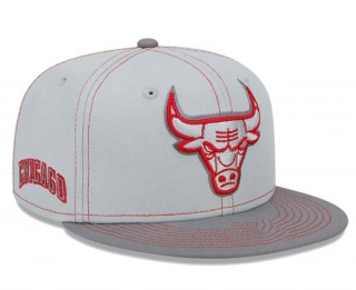 NBA Chicago Bulls New Era Gray 9FIFTY Snapback Hats 2183