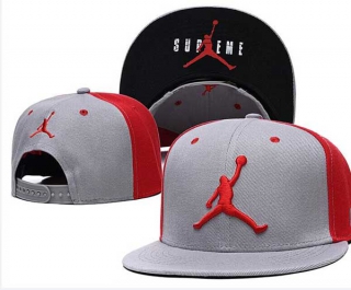 Wholesale Jordan Brand Grey Red Snapback Hats 6016