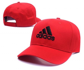 Adidas Classic Logo Strap-back closure Hat Red Black - 5Hats 6004