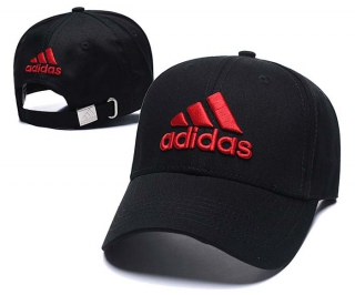 Adidas Classic Logo Curved Brim Adjustable Hats Black Red Wholesale 5Hats 2067