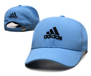 Adidas Classic Logo Curved Brim Adjustable Hats Light Blue Black Wholesale 5Hats 2075