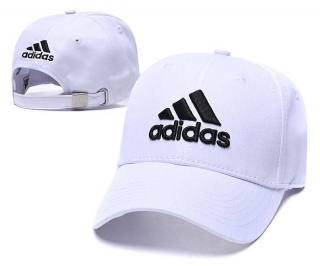 Adidas Classic Logo Curved Brim Adjustable Hats White Black Wholesale 5Hats 2082