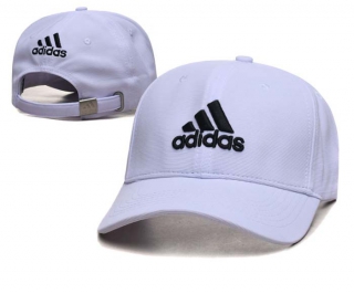 Adidas Classic Logo Curved Brim Adjustable Hats White Black Wholesale 5Hats 2083
