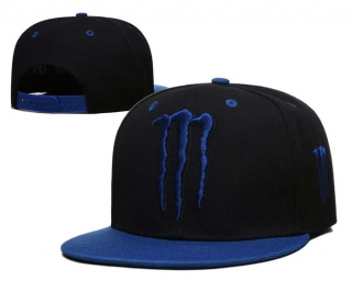 Monster Energy Embroidered Snapback Caps Black Royal Wholesale 5Hats 2011