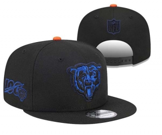NFL Chicago Bears New Era Black 100th Anniversary 9FIFTY Snapback Hat 3040