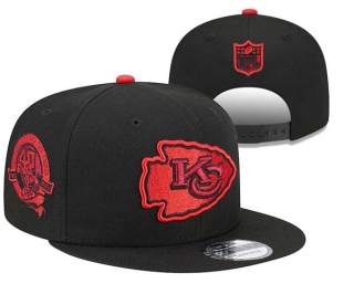 NFL Kansas City Chiefs New Era Black 40th Seasons 9FIFTY Snapback Hat 3060