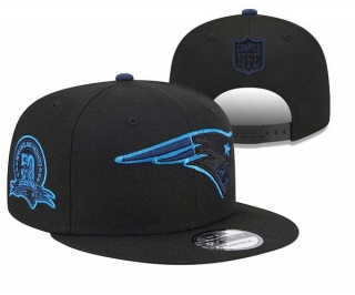 NFL New England Patriots New Era Black 50th Seasons 9FIFTY Snapback Hat 3043