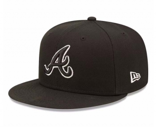 MLB Atlanta Braves New Era Black 9FIFTY Snapback Adjustable Hat 2027