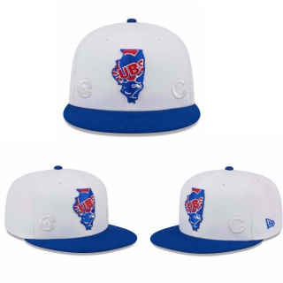MLB Chicago Cubs New Era White Royal State 9FIFTY Snapback Hat 2008
