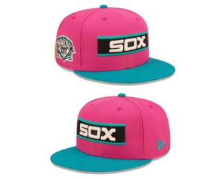 MLB Chicago White Sox New Era Pink Blue Cooperstown Collection Comiskey Park Passion Forest 9FIFTY Snapback Hat 2040