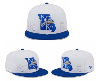 MLB Kansas City Royals New Era White Royal State 9FIFTY Snapback Hat 2005